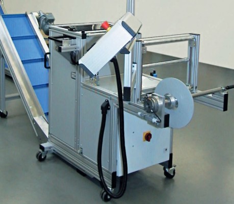 Verpackungsmaschine Verpackungsmaschine 300-HF, senkrechte Verpackungsmaschine für leichte, stumpfe Produkte und wiederverschließbare Beutel