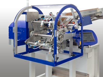 Anleger- u. Zuführsystem Anleger zum Zuspenden von CD2, CD Cards, Broschüren, Warenproben u. a.